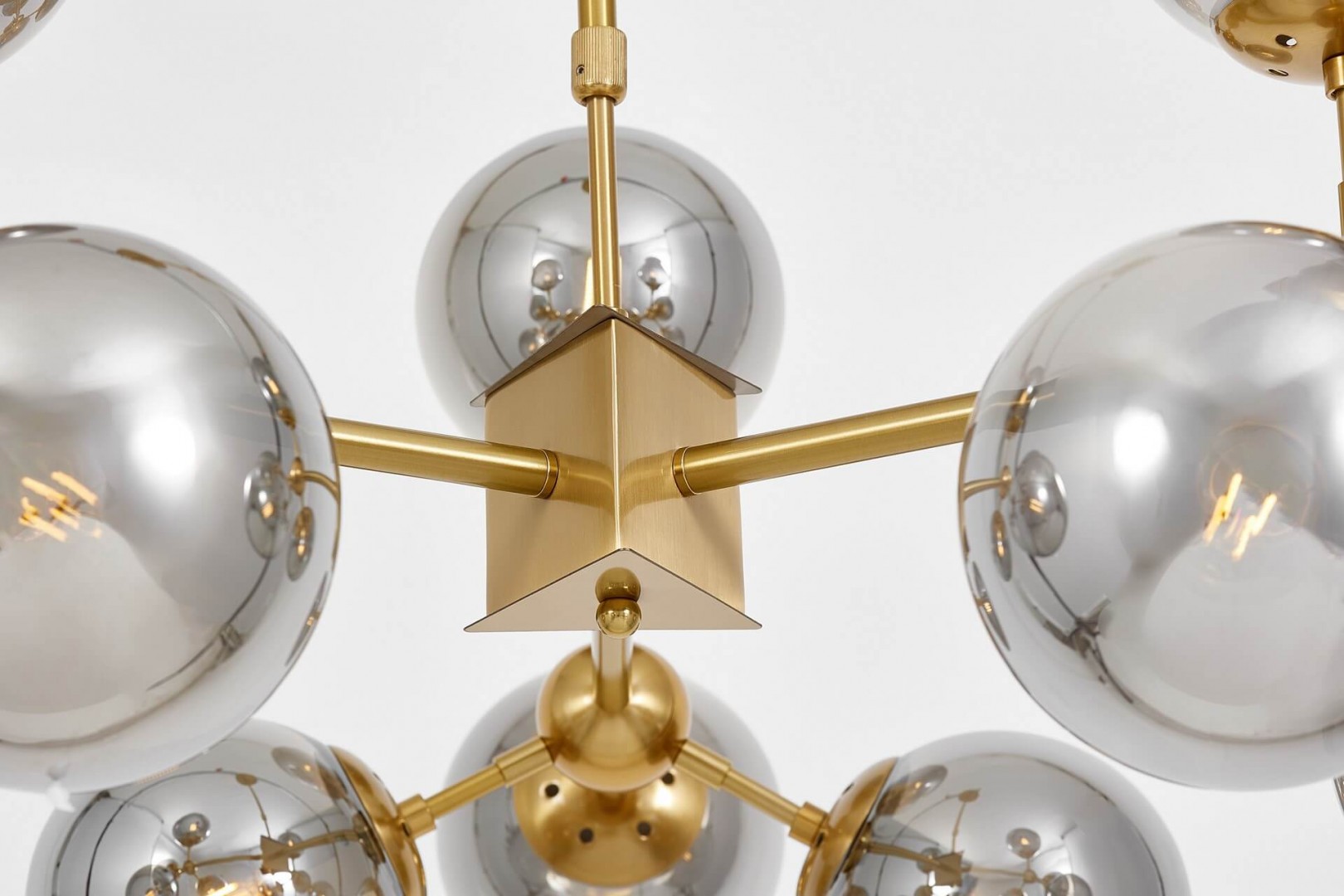 LAMPA WISZĄCA NOWOCZESNA LOFT ZŁOTO SZCZOTKOWANE ZODIAK W12 LUMINA DECO