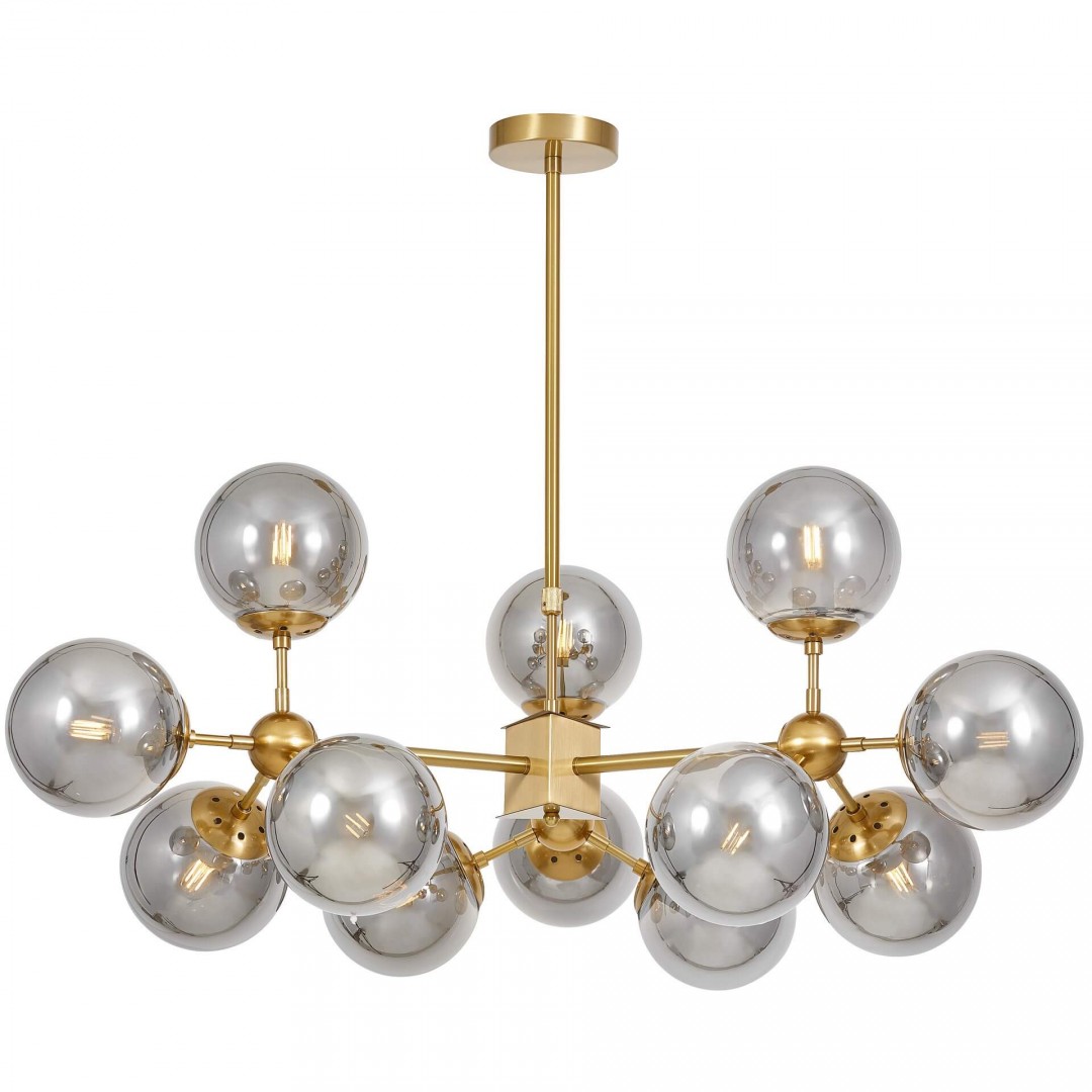 LAMPA WISZĄCA NOWOCZESNA LOFT ZŁOTO SZCZOTKOWANE ZODIAK W12 LUMINA DECO