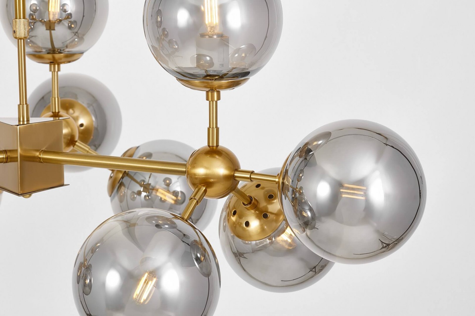 LAMPA WISZĄCA NOWOCZESNA LOFT ZŁOTO SZCZOTKOWANE ZODIAK W12 LUMINA DECO