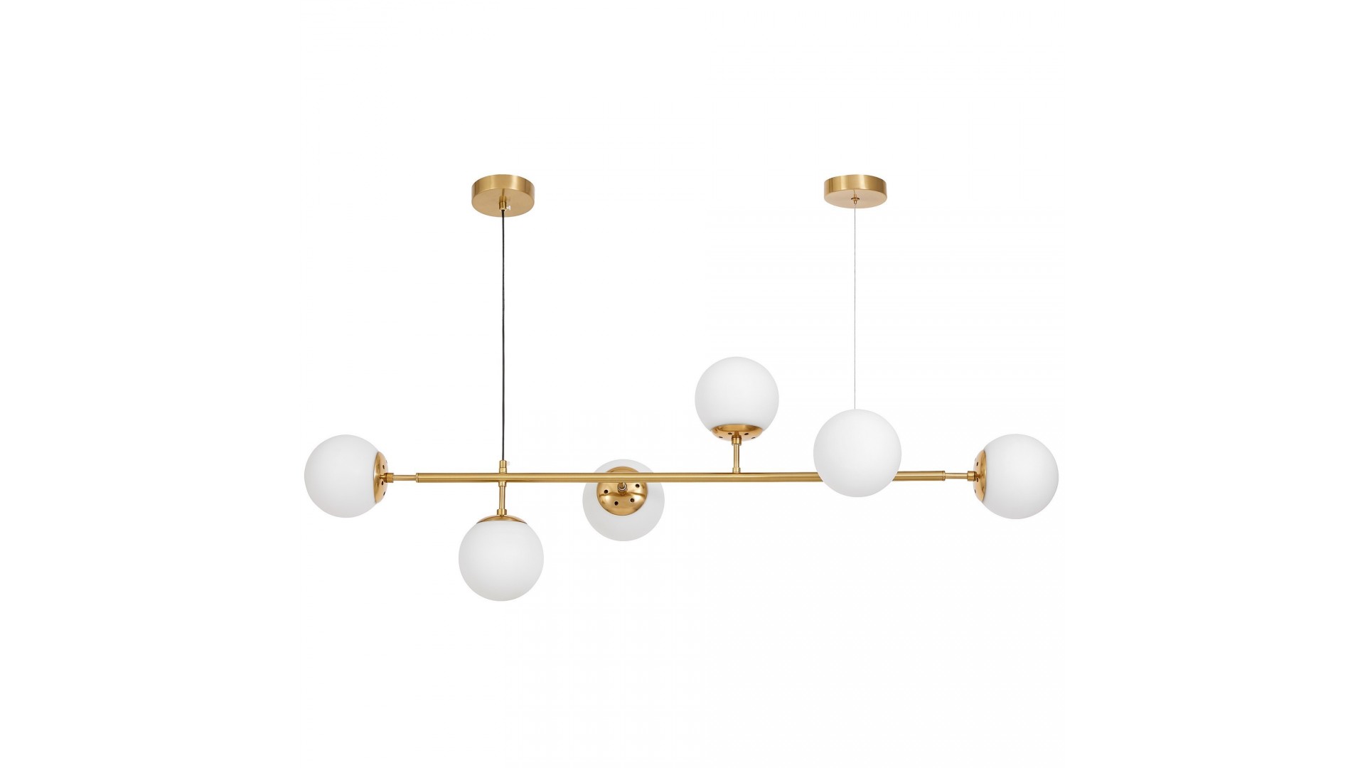 nowoczesna lampa wisząca złoto szczotkowane biała Ceredo W6 Lumina Deco - ujęcie frontowe