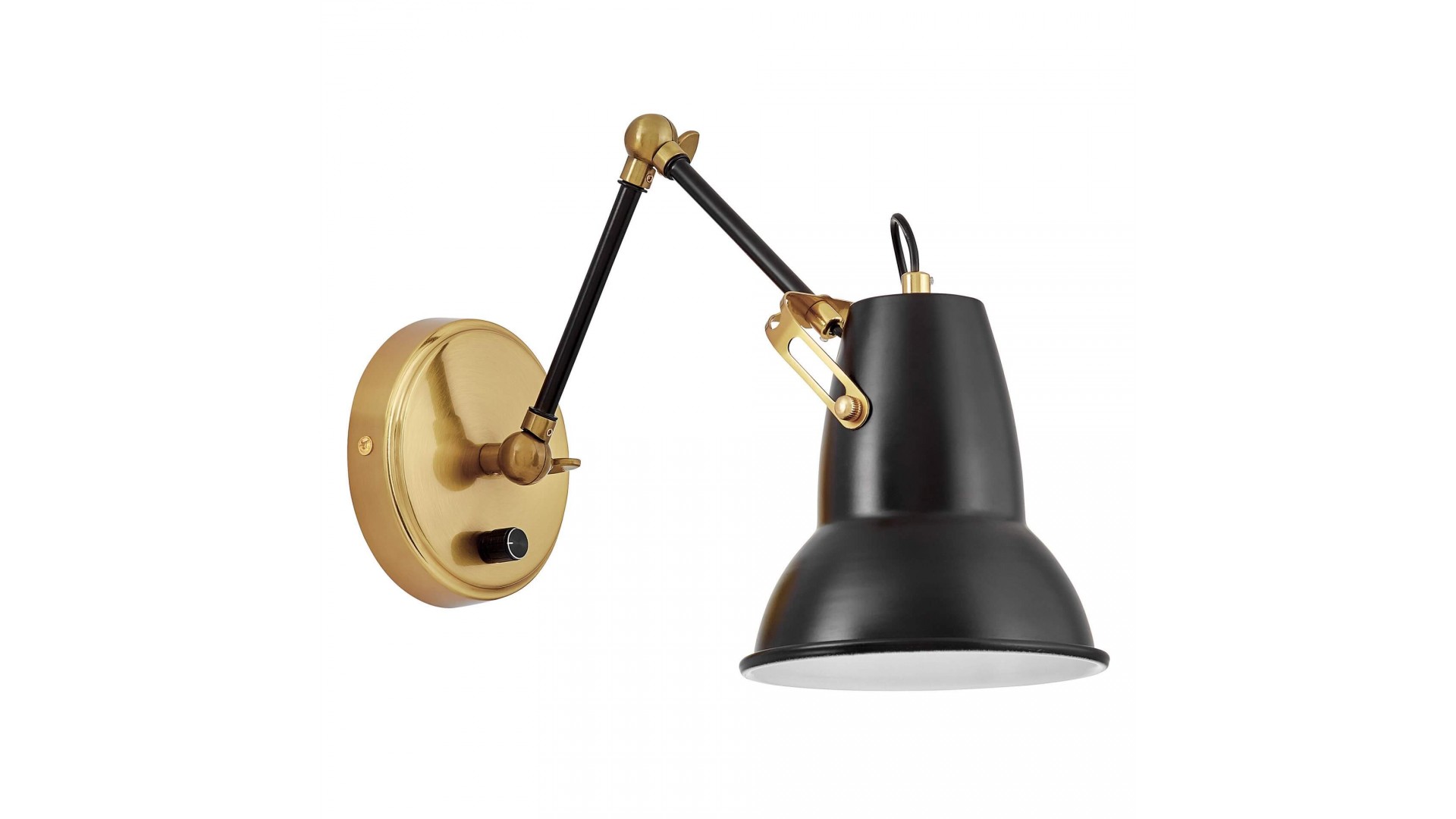 LAMPA ŚCIENNA KINKIET NOWOCZESNY CZARNY BONA W2 LUMINA DECO