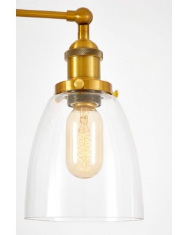 LAMPA ŚCIENNA KINKIET LOFTOWY ZŁOTO SZCZOTKOWANE FABI LUMINA DECO