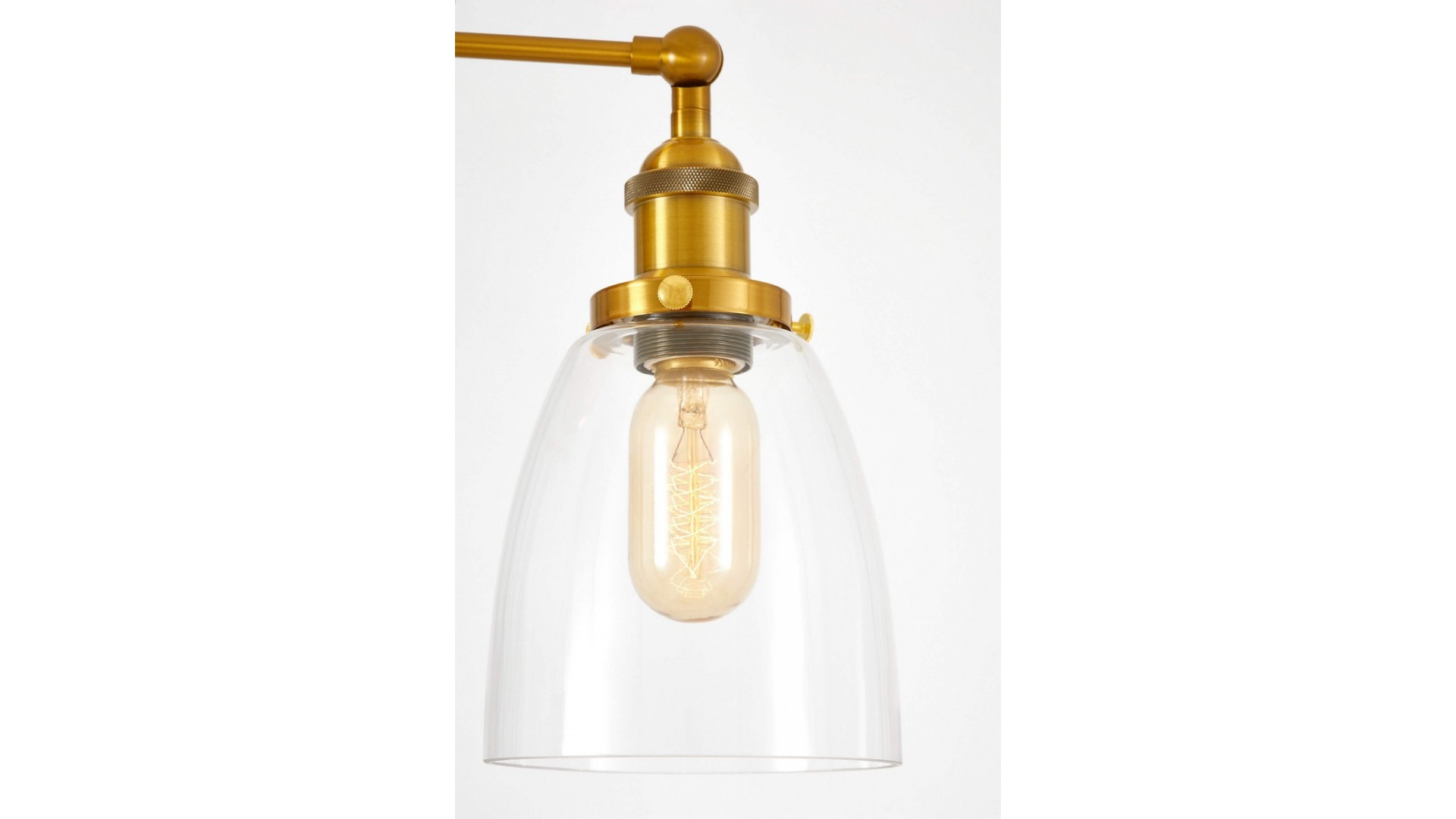 LAMPA ŚCIENNA KINKIET LOFTOWY ZŁOTO SZCZOTKOWANE FABI LUMINA DECO