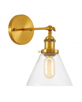 KINKIET LAMPA ŚCIENNA LOFT ZŁOTO SZCZOTKOWANE NUBI LUMINA DECO