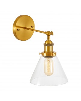 KINKIET LAMPA ŚCIENNA LOFT ZŁOTO SZCZOTKOWANE NUBI LUMINA DECO