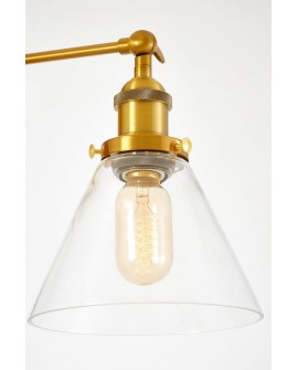 KINKIET LAMPA ŚCIENNA LOFT ZŁOTO SZCZOTKOWANE NUBI LUMINA DECO