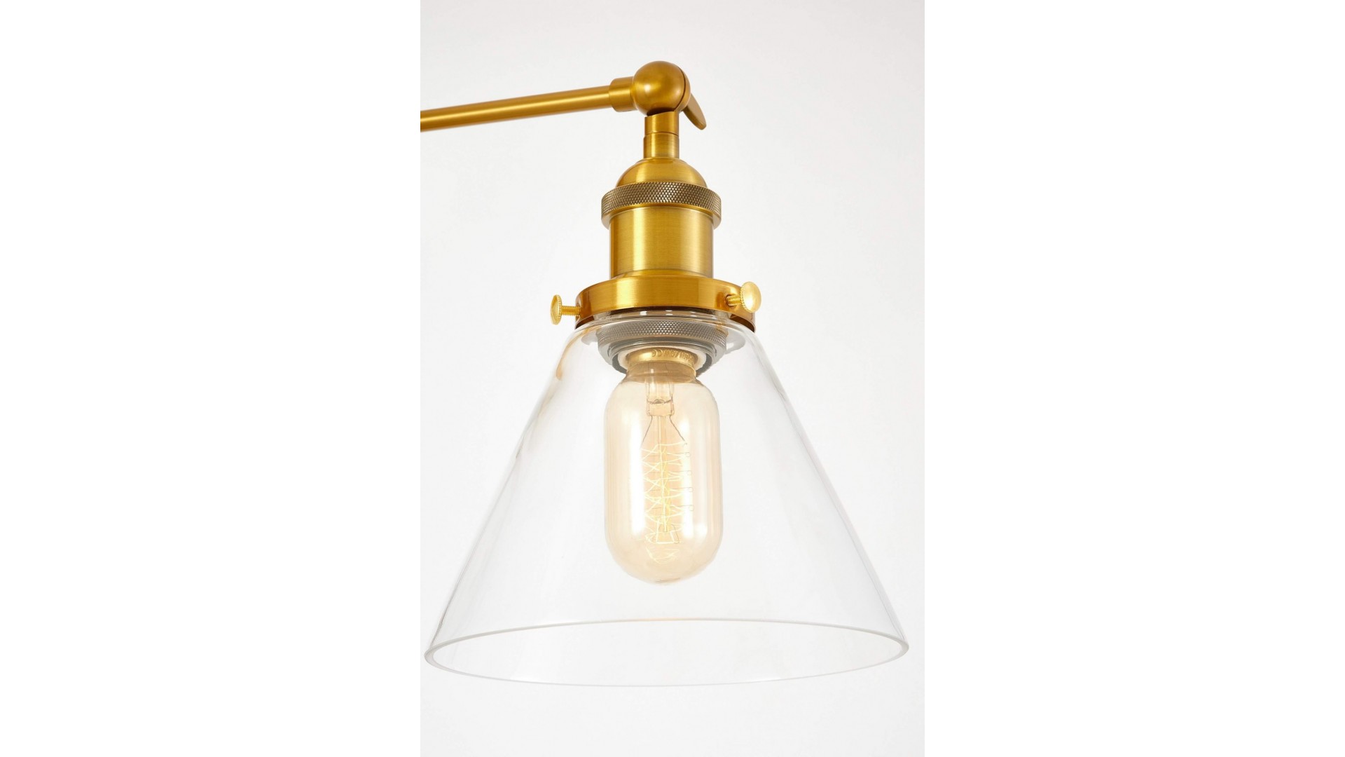 KINKIET LAMPA ŚCIENNA LOFT ZŁOTO SZCZOTKOWANE NUBI LUMINA DECO