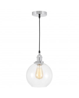 LAMPA WISZĄCA LOFT CHROMOWANA NAVARRO W1 LUMINA DECO