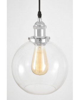 LAMPA WISZĄCA LOFT CHROMOWANA NAVARRO W1 LUMINA DECO