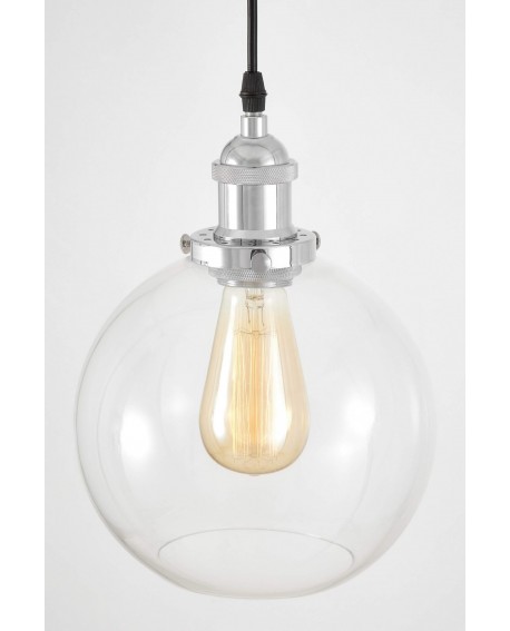 LAMPA WISZĄCA LOFT CHROMOWANA NAVARRO W1 LUMINA DECO