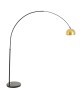 LAMPA STOJĄCA PODŁOGOWA CZARNO-ZŁOTA SZCZOTKOWANA AZURRO C1