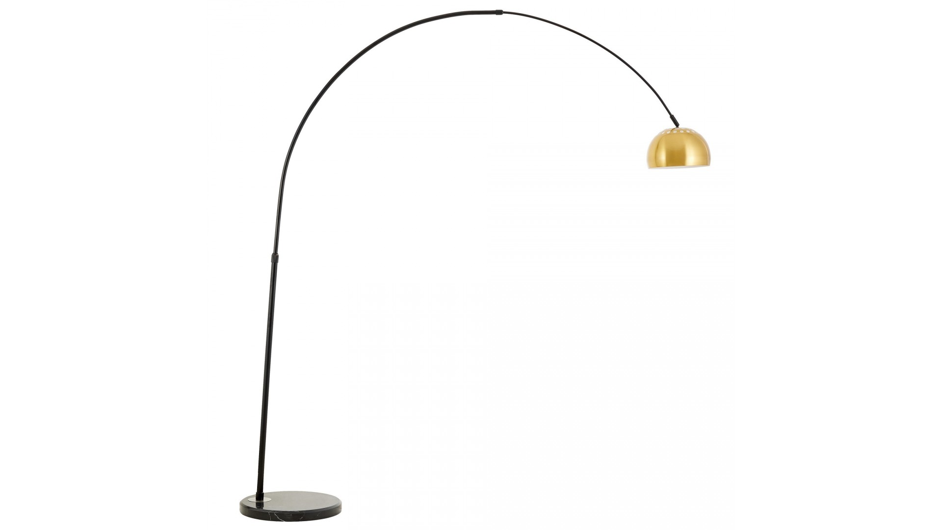 Czarno-złota szczotkowana lampa stojąca świetna do nowoczesnych wnętrz