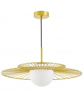 NOWOCZESNA LAMPA WISZĄCA ZŁOTA SOLARIS LUMINA DECO