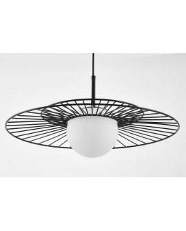 NOWOCZESNA LAMPA WISZĄCA CZARNA SOLARIS LUMINA DECO