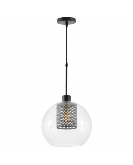 NOWOCZESNA LAMPA WISZĄCA CZARNA NET W1 LUMINA DECO