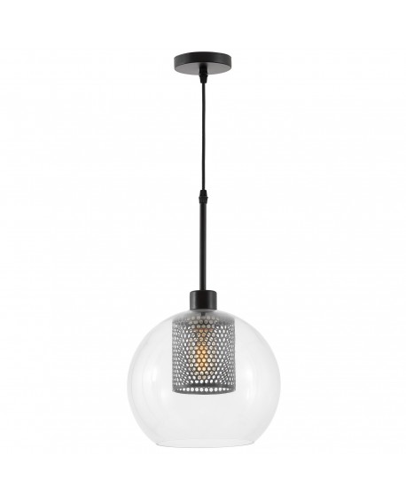 NOWOCZESNA LAMPA WISZĄCA CZARNA NET W1 LUMINA DECO