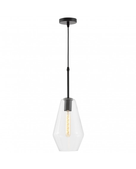 NOWOCZESNA LAMPA WISZĄCA CZARNA SHARD W1 LUMINA DECO