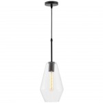 NOWOCZESNA LAMPA WISZĄCA CZARNA SHARD W1 LUMINA DECO