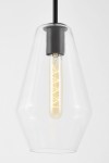 NOWOCZESNA LAMPA WISZĄCA CZARNA SHARD W1 LUMINA DECO