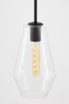 NOWOCZESNA LAMPA WISZĄCA CZARNA SHARD W1 LUMINA DECO