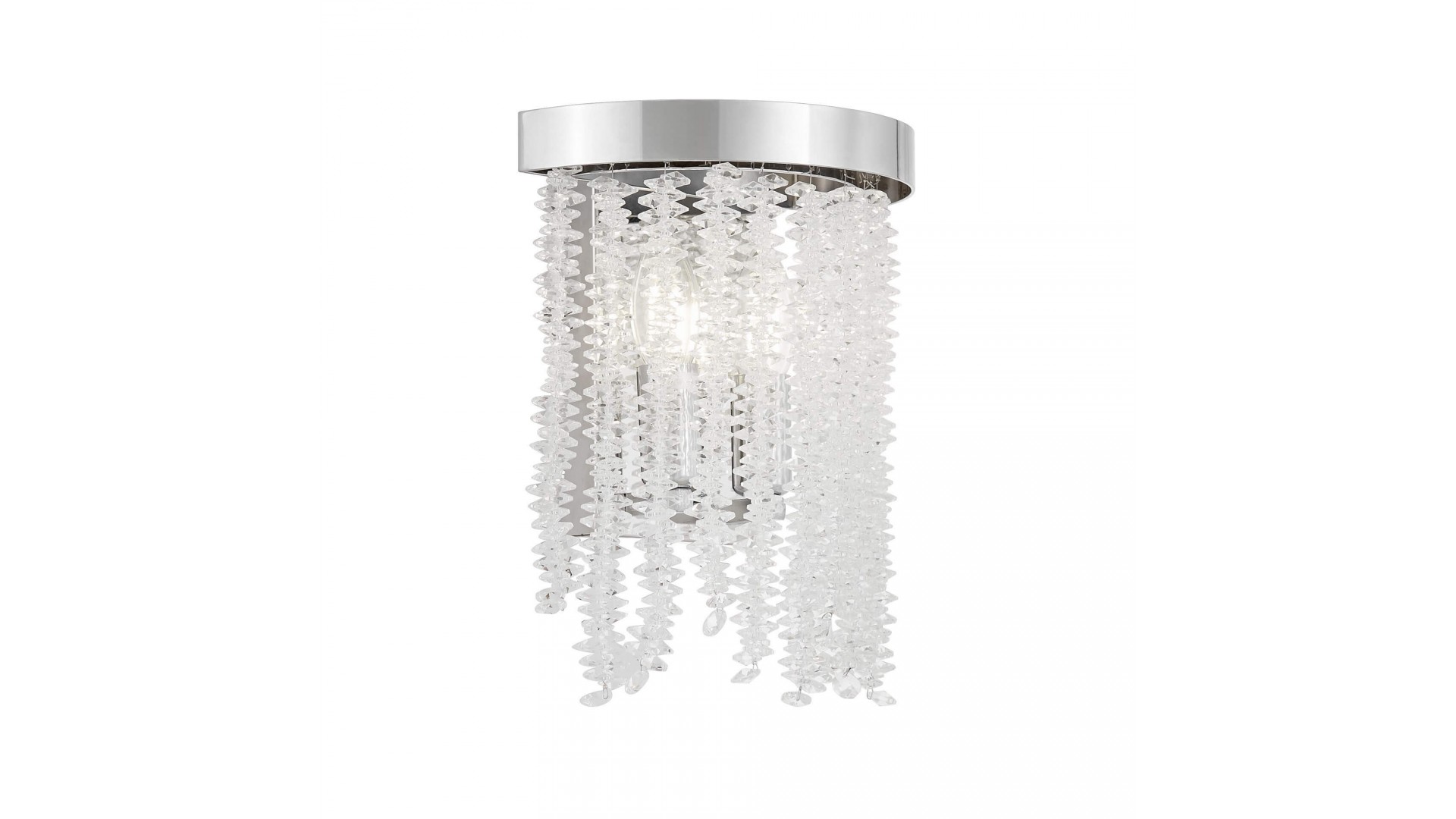 LAMPA ŚCIENNA KINKIET KRYSZTAŁOWY CHROMOWANY BALMENA W2 LUMINA DECO