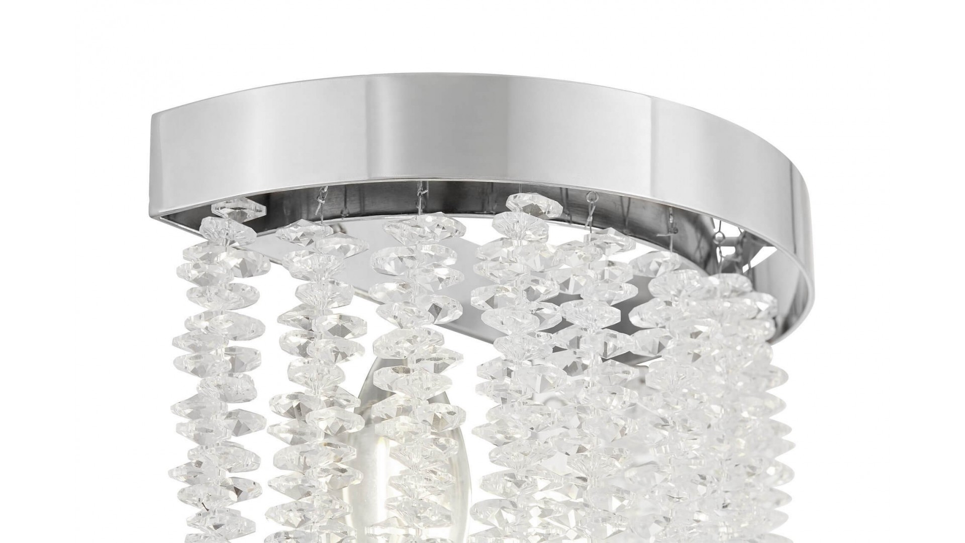 LAMPA ŚCIENNA KINKIET KRYSZTAŁOWY CHROMOWANY BALMENA W2 LUMINA DECO
