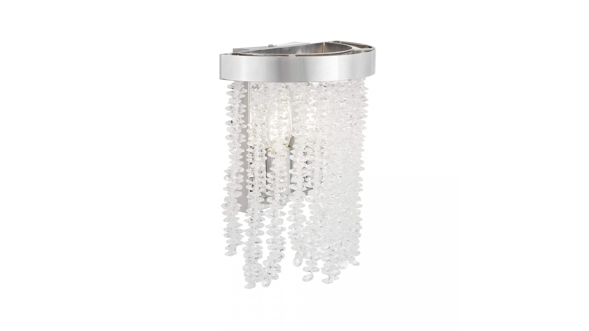 LAMPA ŚCIENNA KINKIET KRYSZTAŁOWY CHROMOWANY BALMENA W2 LUMINA DECO