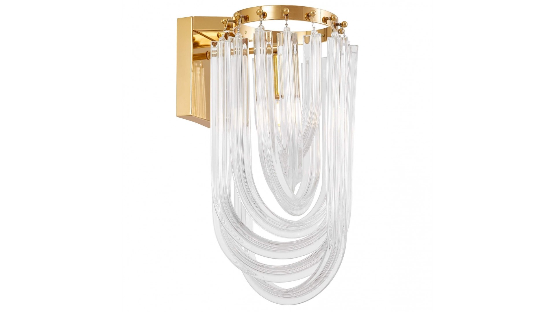 NOWOCZESNA LAMPA ŚCIENNA KINKIET ZŁOTO SZCZOTKOWANE BOSCONE W2 LUMINA DECO