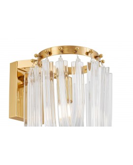 NOWOCZESNA LAMPA ŚCIENNA KINKIET ZŁOTO SZCZOTKOWANE BOSCONE W2 LUMINA DECO