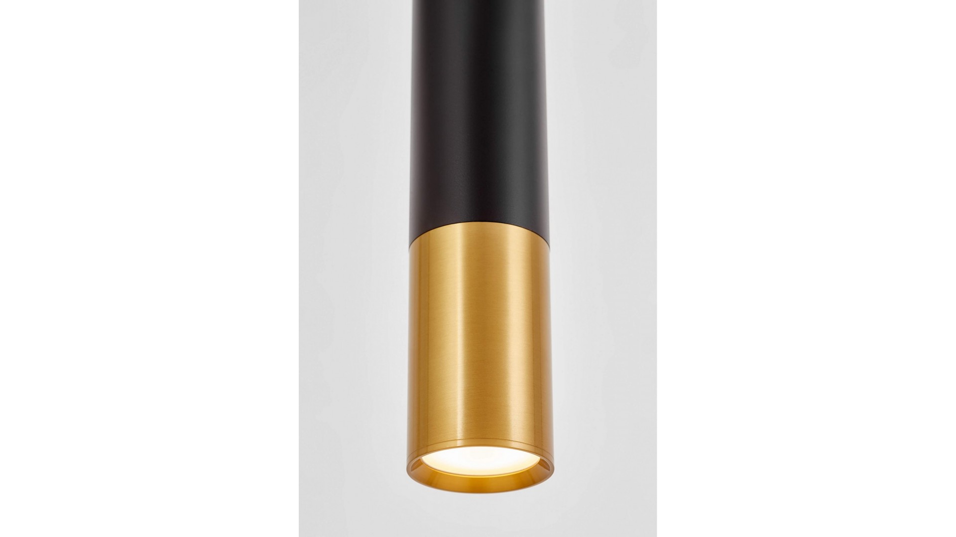 LAMPA WISZĄCA RURKA CZARNO-ZŁOTA SZCZOTKOWANA TUBA NOWOCZESNA LINEO W1