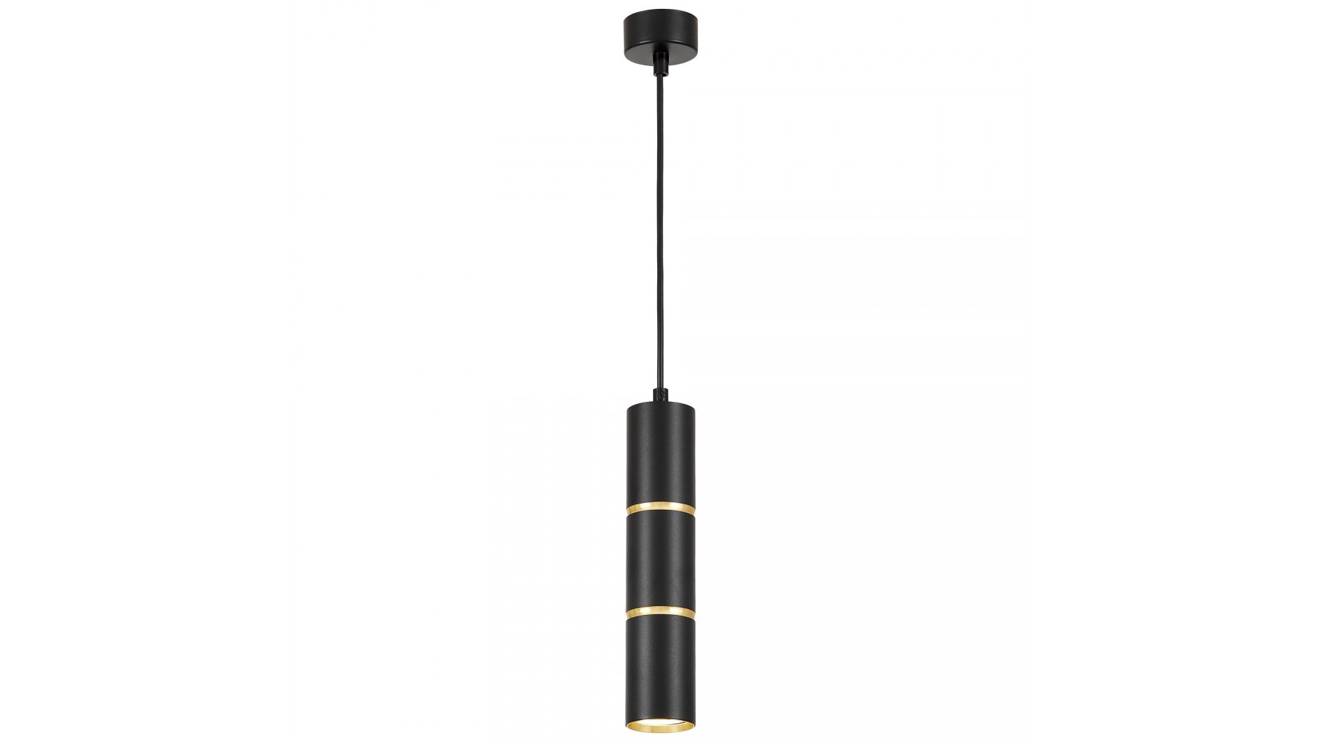 LAMPA WISZĄCA NOWOCZESNA CZARNO-ZŁOTA TUBA ASTI W1