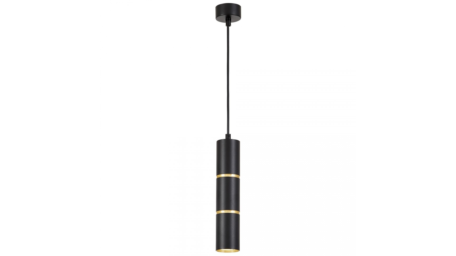 LAMPA WISZĄCA NOWOCZESNA CZARNO-ZŁOTA TUBA ASTI W1