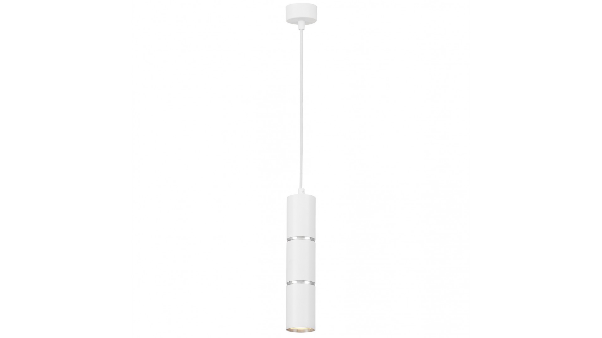 LAMPA WISZĄCA NOWOCZESNA BIAŁO-CHROMOWANA TUBA ASTI W1