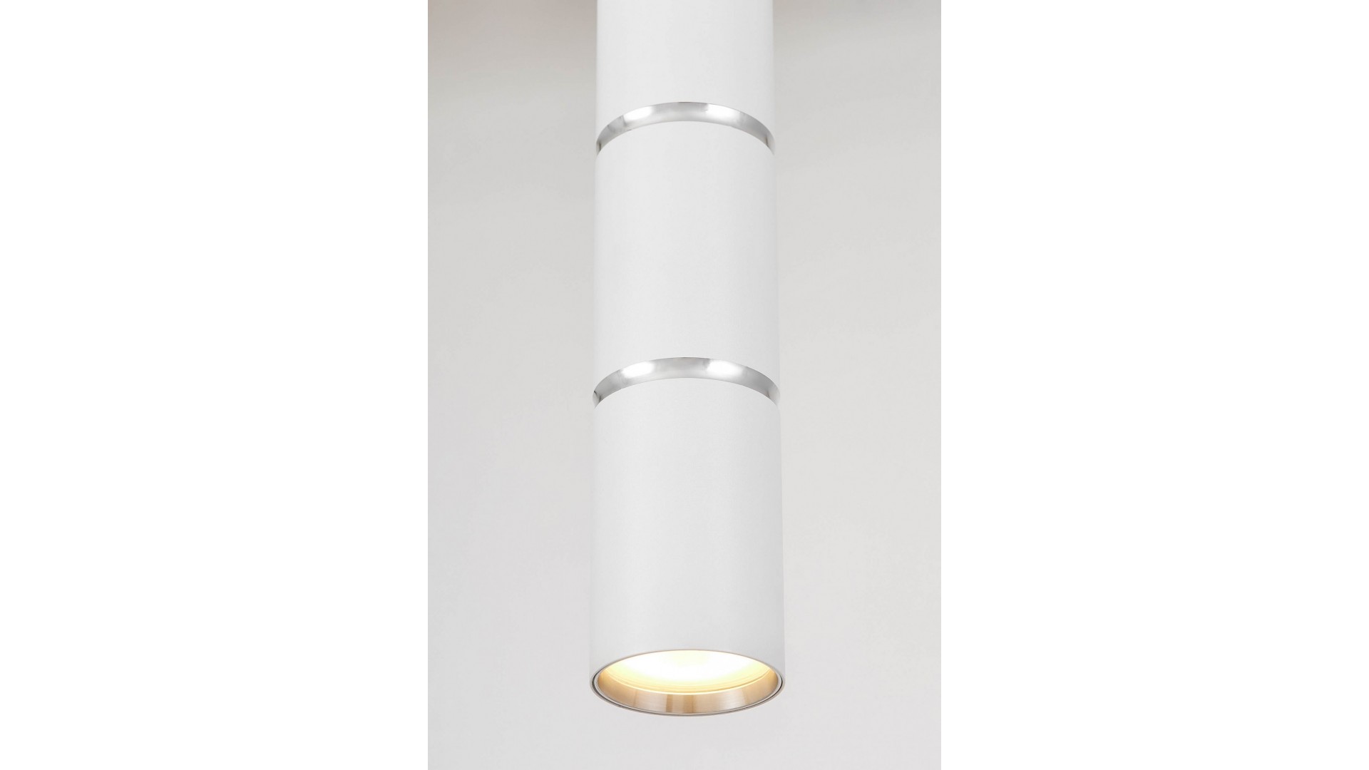 LAMPA WISZĄCA NOWOCZESNA BIAŁO-CHROMOWANA TUBA ASTI W1