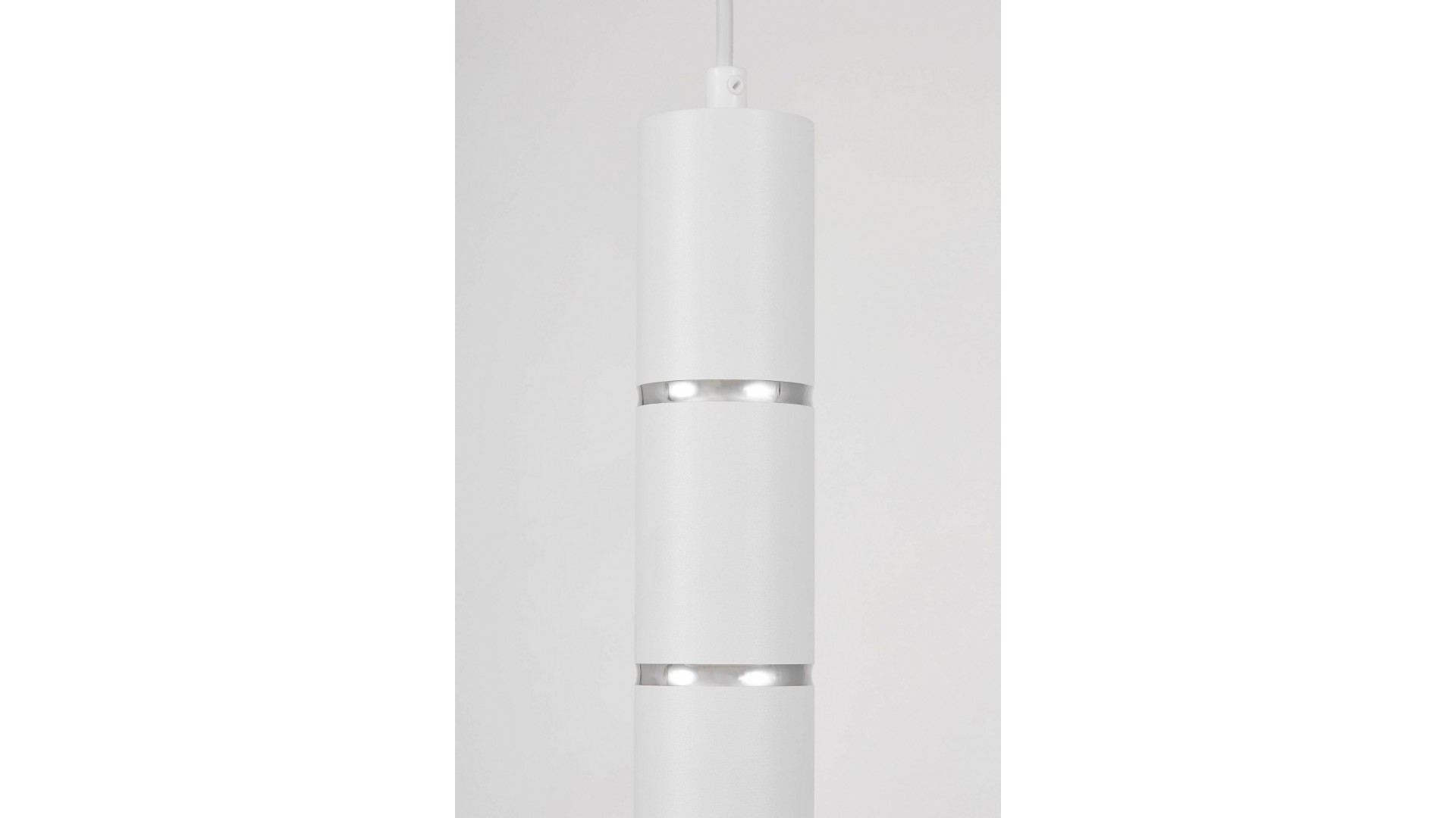 LAMPA WISZĄCA NOWOCZESNA BIAŁO-CHROMOWANA TUBA ASTI W1