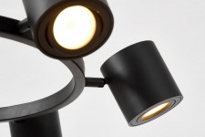 NOWOCZESNA LAMPA WISZĄCA CZARNA BOLT W6 LUMINA DECO