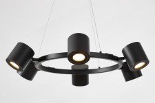 NOWOCZESNA LAMPA WISZĄCA CZARNA BOLT W6 LUMINA DECO