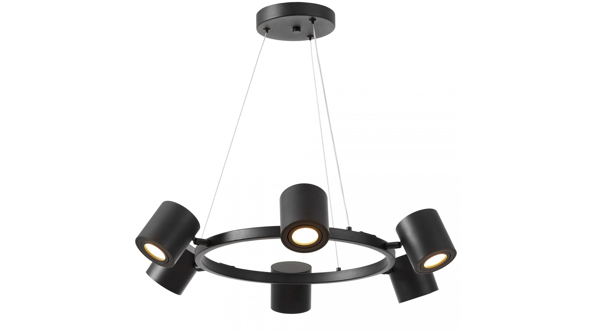 designerska lampa wisząca bolt w6 czarna z regulowanymi spotami