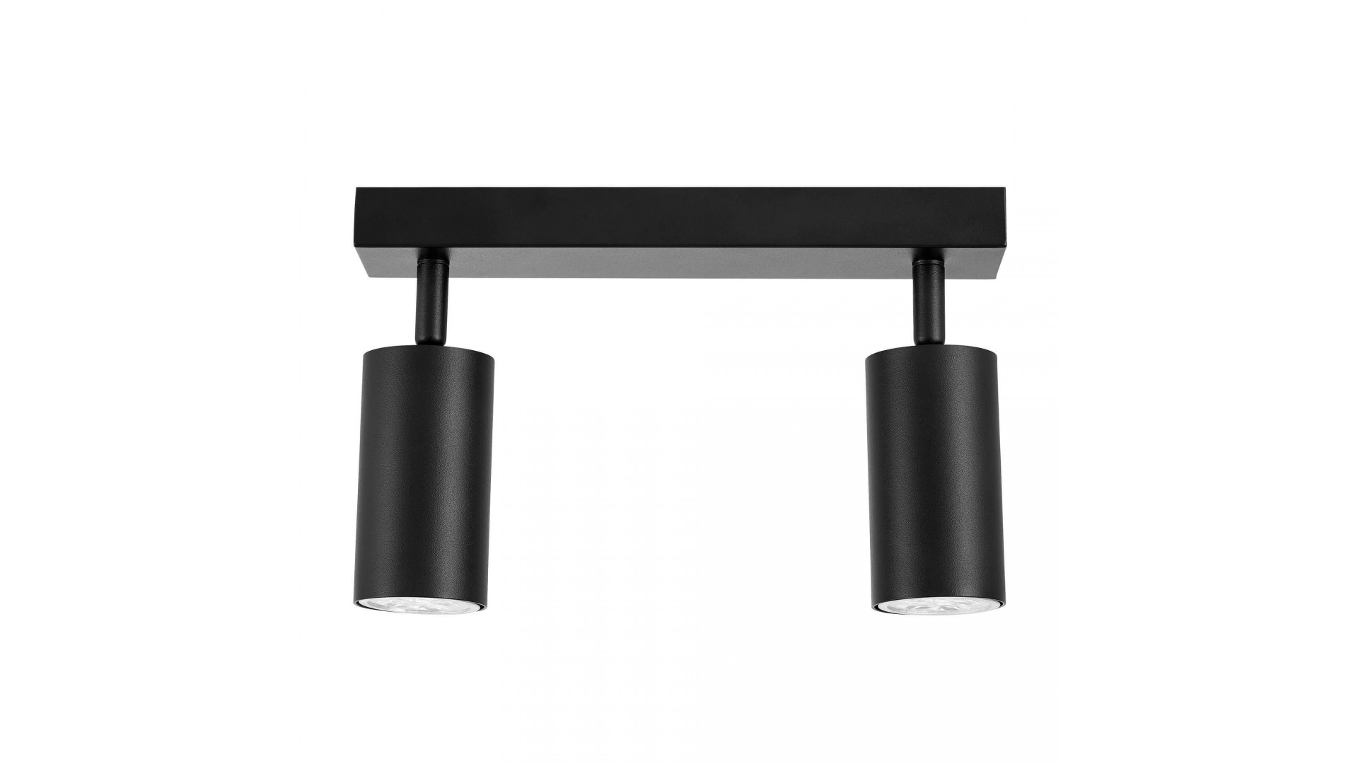czarna matowa lampa sufitowa z dwiema regulowanymi tubami do kuchni producent lampit model NEO W2