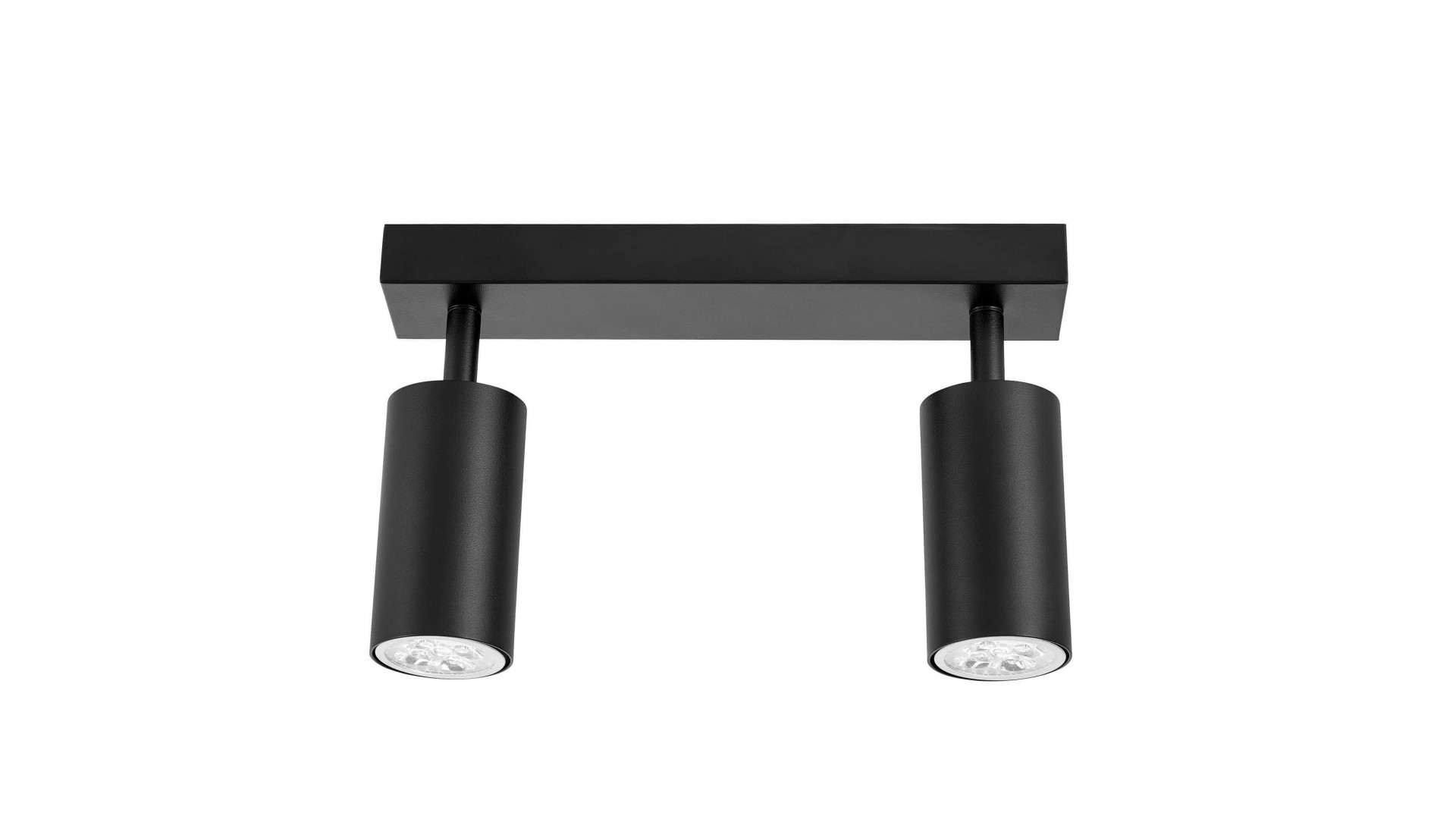 matowa czarna lampa z dwoma reflektorami producenta Lampit model NEO W2