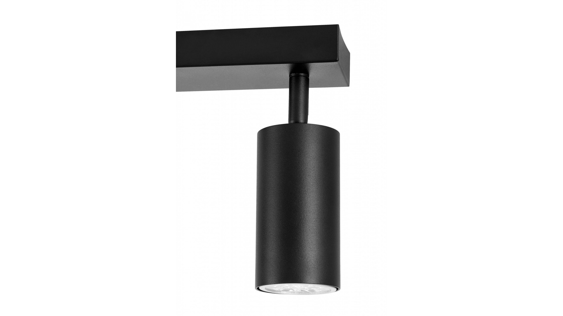 czarna tuba lampa sufitowa spot z metalowym wykończeniem do precyzyjnego oświetlenia producent lampit model NEO W2