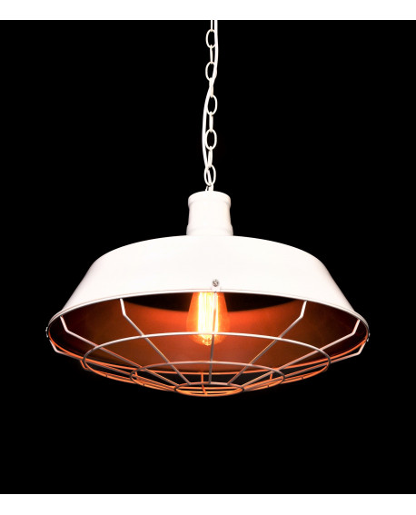 LAMPA WISZĄCA INDUSTRIALNA LOFT BIAŁA ARIGIO D45
