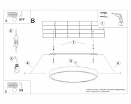 Plafon ONYX 30 biały LED 3000K Sollux SL.1243