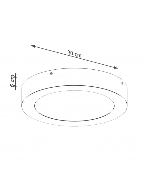 Plafon ONYX 30 biały LED 3000K Sollux SL.1243