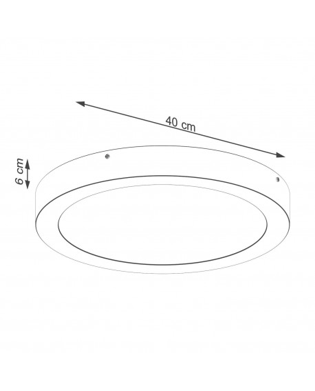 Plafon ONYX 40 biały LED 3000K Sollux SL.1245