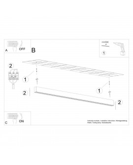 Plafon SOREN czarny LED 4000K Sollux TH.284