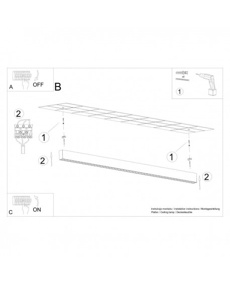 Plafon SOREN czarny LED 4000K Sollux TH.284