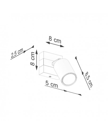 Kinkiet FAGER 1 czarny Sollux SL.1343