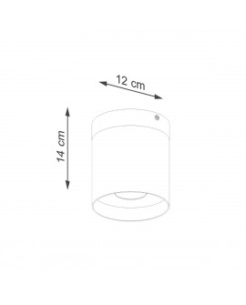 Plafon RIF czarny Sollux SL.1349