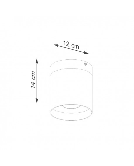 Plafon RIF czarny Sollux SL.1349